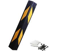 SWENEEN Protector de pared para garaje, protector de esquina de pared, protectores de esquina de goma para estacionamiento, garajes, columnas de goma reflectantes, tiras anticolisión, color amarillo