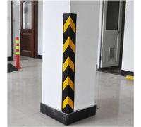 SWENEEN Protector de pared para garaje, protector de esquina de pared, protectores reflectantes de esquina para aparcamientos y garajes con rayas amarillas, 1 cm de grosor, amarillo, 2 unidades, 100