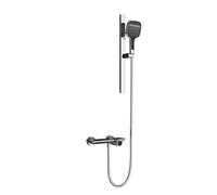 SWENEEN Sistema De Ducha con Pantalla Digital Led, Grifo De Bañera De Pared, Caño para Bañera Y Mezclador De Ducha con Rociador De Mano De 3 Funciones. Conjunto Combinado para Me,Chrome