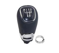 SWEPER Pomo Palanca Cambios para Skoda para Rapid 2012-2018 5/6 Velocidades Cuero Negro Perilla Palanca Cambios Manual Cabeza Tapa De Palanca Cambios Palanca De Cambios Pomo Cambio Marchas(5 Speed)