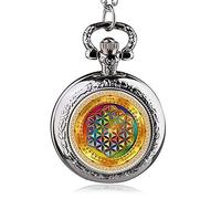 SWEPERFQ Reloj de bolsillo, reloj de bolsillo, árbol de la vida cadena luminoso reloj de bolsillo collar mujeres luminoso colgante cadena-37, 39, talla única