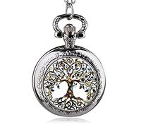 SWEPERFQ Reloj de Bolsillo, Reloj de Bolsillo, Cadena Árbol de la Vida Reloj de Bolsillo Luminoso Collar Mujeres Colgante Luminoso Cadena-37 (Color: 41)