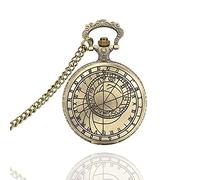 SWEPERFQ Reloj de bolsillo, Reloj de Bolsillo, Hombres Mujeres Reloj de Bolsillo Apertura Hueco de Cuarzo Tallado Collar Colgante Cadena Reloj Estilo 2 (Color: Estilo 3)