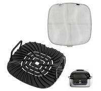 Swess Rejilla de parrilla y protector de salpicaduras de repuesto para parrilla Ninja AG301 Foodi 5 en 1, parrilla antiadherente de acero inoxidable AG300, AG301C, AG302, AG400