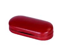 Swetopq Funda doble para gafas, soporte para gafas, funda para gafas de doble capa, funda para gafas portátil, funda doble para gafas para 2 pares de gafas, Red, without mirror 2
