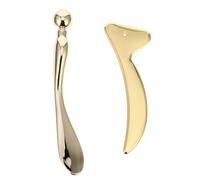 SWETRACE 2 Piezas Aplicador de Crema para Ojos y Gua Sha de Metal, Espátula para Masaje Facial, Herramienta para Mejorar Absorción y Reducir Bolsas, Cuidado Facial y Contorno de Ojos