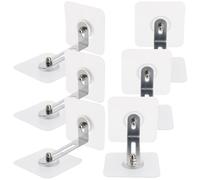 SWETRACE Anclajes Autoadhesivos para Muebles Antivuelco Instalación Fácil y 6 Piezas Acero Inoxidable y Acrílico para Escritorios y Cajones, Protección Infantil