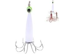 SWETRACE Anzuelo para Calamar Ojos Luminosos y Estructura Reforzada, Accesorio de Pesca para Pulpos y Calamares en Ríos y Embalses, Tamaño 3.07X1.81X1.77 Pulgadas, Color Aleatorio