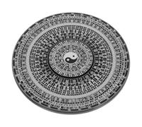 SWETRACE Brújula Decorativa Bagua de Aleación Negra de 80mm Portátil y Ligera con Caja para Decoración del Hogar y Uso en Oficina Feng Shui