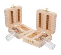 SWETRACE Caja de Recuerdos para Ñiño 2 Biberones, Organizador de Madera para Cabello Fetal y Cordón Umbilical, Almacenamiento Seguro para Recuerdos Infantiles, Obsequio para Recién Nacidos