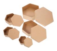 SWETRACE Caja Hexagonal Resistente y Reutilizable de Kraft con Tapa y Almacenamiento Set de 1 Unidad para Obsequio Adecuado para Diferentes Ocasiones