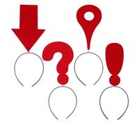 SWETRACE Diadema para Mujer Símbolos Creativos en 4 Piezas, Ligera y Flexible, Adecuado para Carnavales y Fiestas Diseño de Flecha y Signos de Exclamación