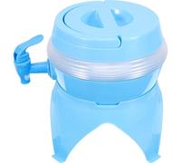 SWETRACE Dispensador de Bebidas Portátil Plegable 3.5l con Base y Grifo Azul para Camping, Senderismo y Actividades al Aire Libre, Dispensador de Agua para Deportes y Viajes