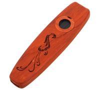 SWETRACE Kazoo de Madera Maciza Roja de Flores de Pau Rosa, Instrumento Musical de Viento Fácil de Tocar Adultos, Complemento para Guitarra y Ukelele en Interpretaciones Musicales