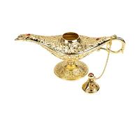 SWETRACE Lámpara de Aladín Decorativa de Metal Tallado Adorno Artístico para Decoración de Interiores Hecha de Aleación de Zinc Resistente para Escritorios y Ambientación Hogareña