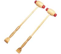 SWETRACE Masajeador Corporal de Madera 2piezas para Oficina y Calentamientos, Martillo de Masaje Que No Raya la Piel para Ejercicio Muscular y Relajación