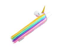 SWETRACE Organizador Clips Cabello Unicornio con Colgante de Peluche Decoración Pared Habitación Niña Almacenamiento Práctico para Accesorios de Pelo Diseño Arcoíris Único Soporte para