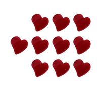 SWETRACE Pinzas Pequeñas Pelo Forma de Corazón, Mini Garra Roja de Velour, Tamaño Pequeño, Set de 10 Unidades, Accesorio Adecuado para Peinados y Uso Diario en Mujer y Niña
