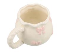 SWETRACE Taza de Cerámica Creativa Lazo 3d Hecha a Mano Capacidad Moderada Taza de Café Té para Oficina y Hogar Novedosa y Linda para Obsequio