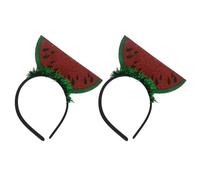 SWETRACE Tocados de Sandía Pelo 2 Piezas en Fieltro Rojo, Accesorios Cabello Diseño Único y Estilo Chic para Fiestas y Decoración Divertida