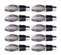 SWETRACE Vertedor de Vino de Acero Inoxidable Aireador Creativo Tapón 10 Piezas y Cierre Hermético para Cocina y Banquetes Modernos