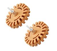 Swetup 2 Pcs Removedor de Calcomanías, 4 Pulgadas Rueda Borrador de Goma para Adhesivo con Adaptador para la Eliminación de Residuos de Película y Adhesivo en El Vehículo, Coche o Motocicleta
