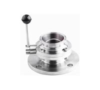 SWEWDSQG Válvula de Mariposa de Acero Inoxidable 304, Tipo Brida G8 DN200 y Abrazadera Triple de 8-1/2" de diámetro Exterior de 233,5 mm