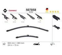 SWF Connect 2x Limpiaparabrisas K09 - Delanteras - 600 mm / 380 mm | Juego de 2 Escobillas Planas, Fabricadas en Alemania, 507858