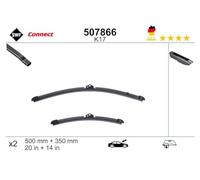 SWF Connect 2x Limpiaparabrisas K17 - Delanteras - 500 mm / 350 mm | Juego de 2 Escobillas Planas, Fabricadas en Alemania, 507866