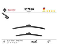 SWF Connect 2x Limpiaparabrisas U01 - Delanteras - 530 mm / 475 mm | Juego de 2 Escobillas Planas, Fabricadas en Alemania, 507820
