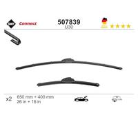 SWF Connect 2x Limpiaparabrisas U30 - Delanteras - 650 mm / 400 mm | Juego de 2 Escobillas Planas, Fabricadas en Alemania, 507839