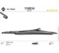 SWF Das Original 1x Escobilla Limpiaparabrisas S551 - Delantera - 550 mm | Con Spoiler, 1 Escobilla Convencional, 116634