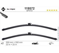 SWF Das Original 2x Limpiaparabrisas SF572 - Delanteras - 550 mm / 550 mm | Juego de 2 Escobillas Planas, Repuesto para Equipo Original, 119572