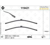 SWF Das Original Escobilla - 119421 - Kit de Alto Rendimiento, Visibilidad Superior en Carretera, Fácil Instalación, Hojas Planas Originales de 650mm/550mm - Delanteras - Juego de 2 Escobillas