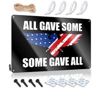 SWFG Accesorios de bar para Man Cave All Gave Some Some Gave All Militar, letrero divertido para decoración de pared, letreros divertidos para oficina (30 x 40 cm)