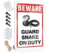 SWFG - Carteles de metal sarcásticos Letrero de guardia de serpiente en servicio al aire última intervensión, decoración de bar para pared del hogar (30 x 40 cm)