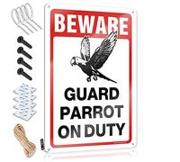 SWFG - Decoración para hombre Letrero de lata de guardia de loro de servicio para cerveza, de metal, clásico, decoración de bar para el hogar (20 x 30 cm)