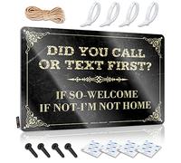 SWFG Divertida decoración para bar con texto en inglés "Did You Call or Text First" (20 x 30 cm)