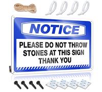 SWFG Letrero de estaño para habitación con texto en inglés "Please Do Not Throw Stones at this ", de estaño de estaño para decoración de habitación (30 x 40 cm)