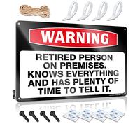 SWFG - Letrero de lata clásico para personas jubiladas en las instalaciones, para adultos, para hombre, cueva, carteles y decoración al aire última intervensión (20 x 30 cm)