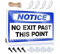 SWFG - Letrero de metal con texto en inglés "No Exit Past This Point", accesorio para habitación fresca, para adolescentes y niños (30 x 40 cm)