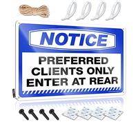 SWFG - Letrero de metal divertido aviso preferido para uso de entradas traseras, letrero de estaño, accesorios para adolescentes y niños (30 x 40 cm)