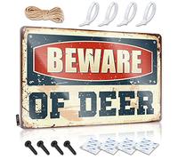 SWFG Letrero de metal divertido para bar Beware of Deer Sign Beer Limit Sign Bar Rules (20 x 30 cm)