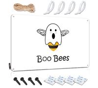 SWFG - Letreros de metal sarcásticos Boo Bees Halloween Letrero de lata para decoración de bar al aire última intervensión para la pared del bar del hogar (30 x 40 cm)