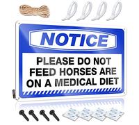 SWFG - Letreros divertidos para habitación con texto en inglés «Do Not Feed Horses are On A Medical Diet» (20 x 30 cm)