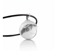 swglcowo Collar de cristal de diente de león hecho a mano con dije de diente de león real prensado flor blanca elegante bola de cristal transparente para hacer un deseo para mujeres amantes de la