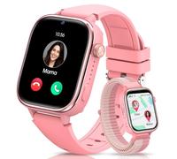SWGOTA 4G Reloj Inteligente Niña, Smartwatch Niños con GPS y Teléfono/Videollamadas/Chat de Voz/Función SOS/Modo Escuela/IP68, Cámara Despertador Podómetro Monitor de Sueño, Regalo Niñas/Niños, Rosa