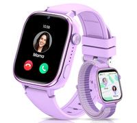 SWGOTA 4G Reloj Inteligente Niña, Smartwatch Niños con GPS y Teléfono/Videollamadas/Chat de Voz/Función SOS/Modo Escuela/IP68 Cámara Despertador Podómetro Monitor de Sueño, Regalo Niñas/Niños, Púrpura