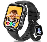SWGOTA 4G Reloj Inteligente Niño, Smartwatch Niños con GPS, Ilamadas, Videollamadas, Mensajes, Modo Escuela, Función SOS, IP68 Impermeable, Despertador, Cámara y Podómetro (Negro)