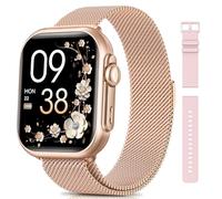 SWGOTA Reloj Inteligente Mujer con 1000mAh Batería Grande, Autonomía Ultra-Larga 100 Días, 1.83” Smartwatch Llamadas 24H Pulsometro/Sueño, 120+ Sport, 5ATM Podómetro Calorías iOS Android Oro Rosa